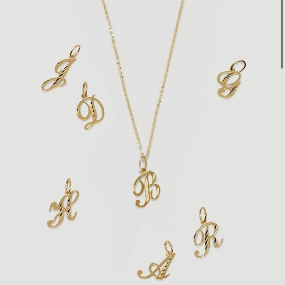 Alliciante Initial “A” Pendant 14k Gold - Picture 5 of 5